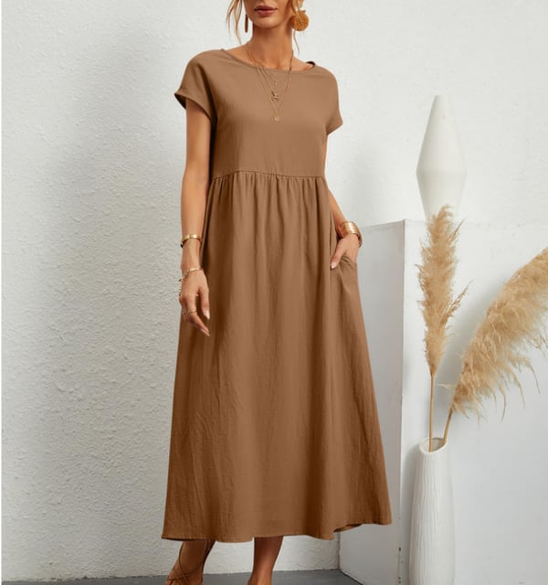 Jildou | Dames linnen jurk – luchtige relaxed fit