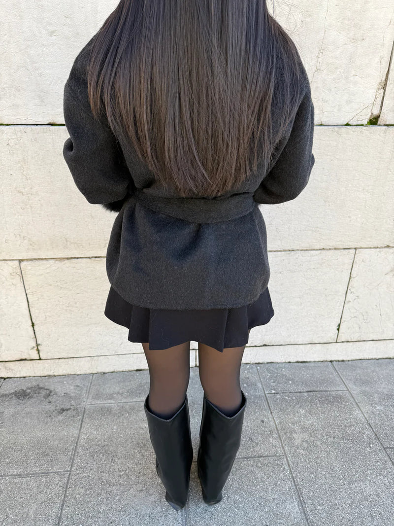 Faya Jas Dames | Dames Winterjas met Faux Fur en Elegante Tailleceintuur
