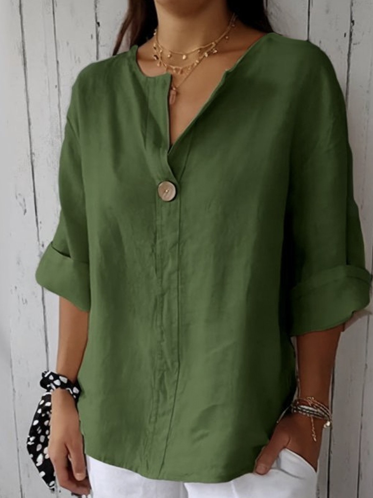 Dames Getailleerde Blouse – Casual voor Dagelijks Gebruik