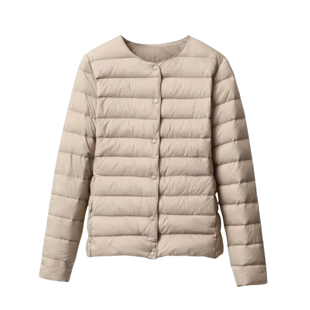 Dames Gevoerde Puffer Jacket – Lichtgewicht, Casual voor Lente en Herfst