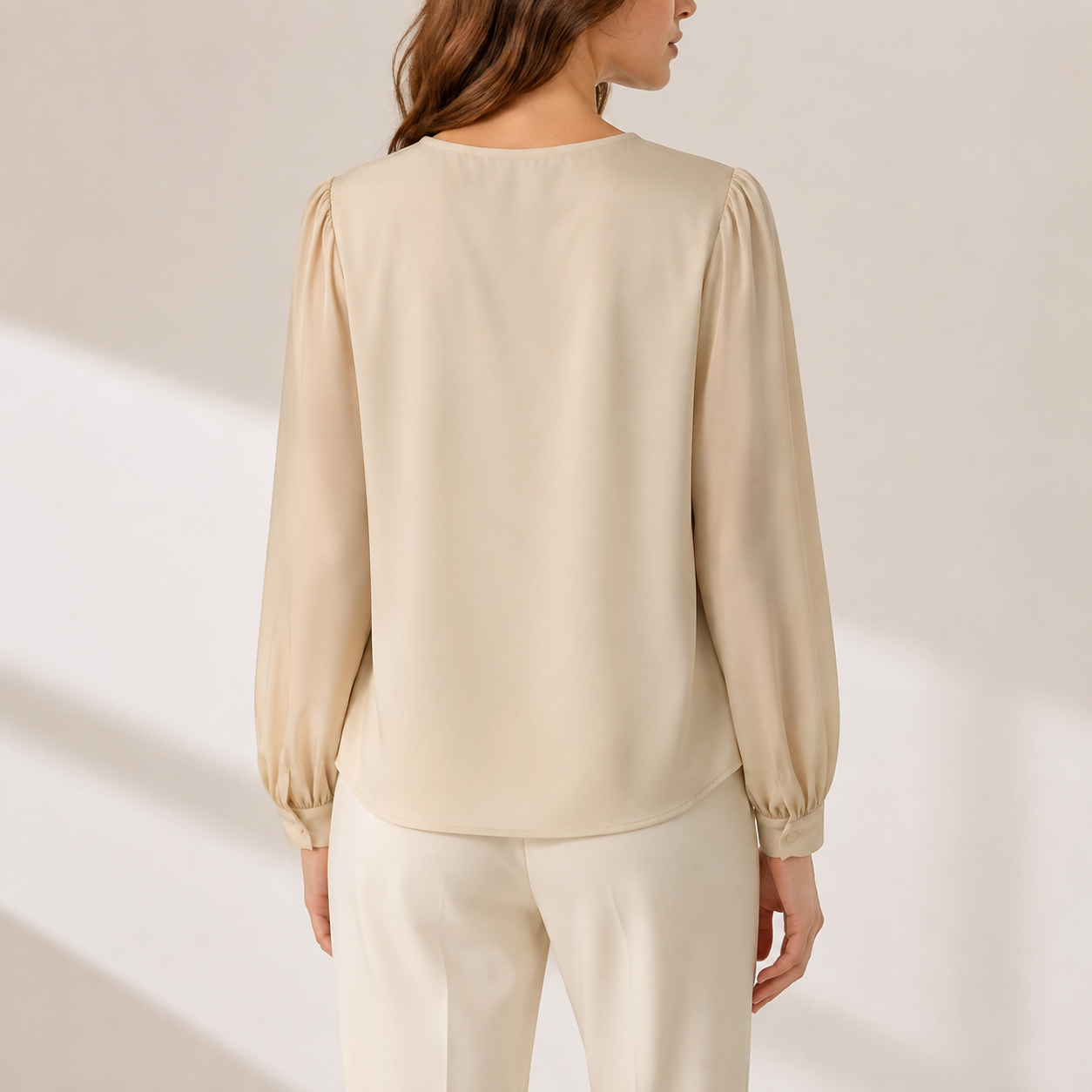 Elva - Gegolfde Blouse Dames