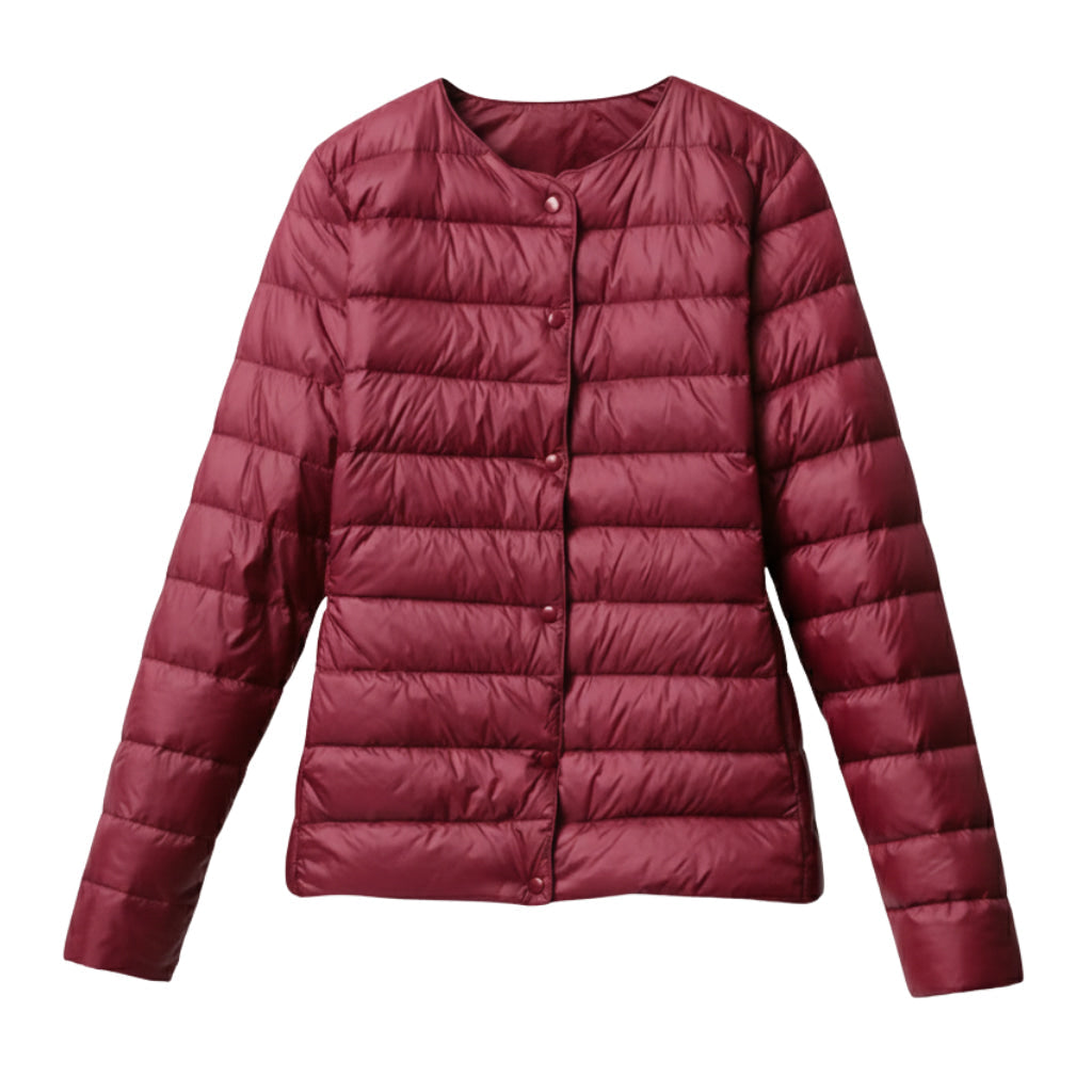 Dames Gevoerde Puffer Jacket – Lichtgewicht, Casual voor Lente en Herfst