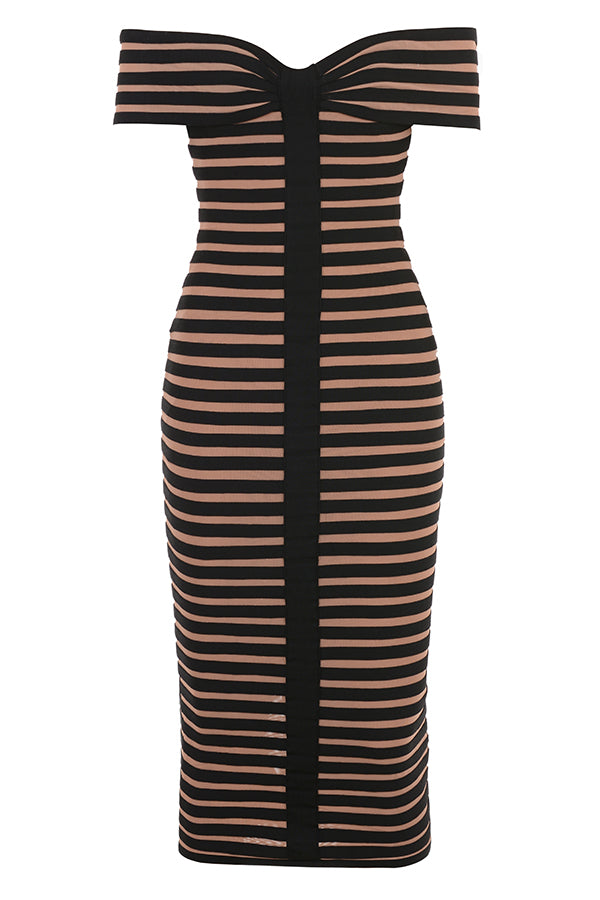 ICON | Off-Shoulder Bodycon Maxi Jurk voor Dames