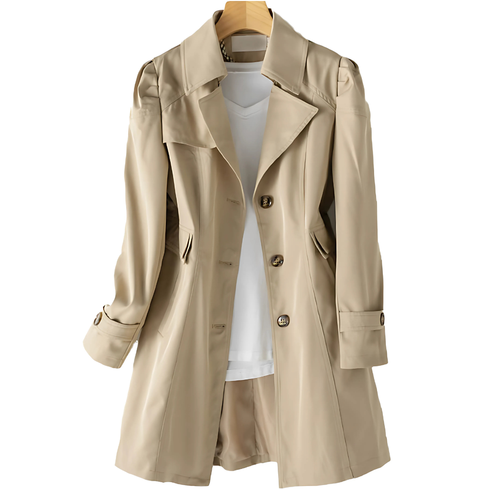 Dames Trenchcoat – Klassiek Design met Elegante Belijning voor Elke Gelegenheid