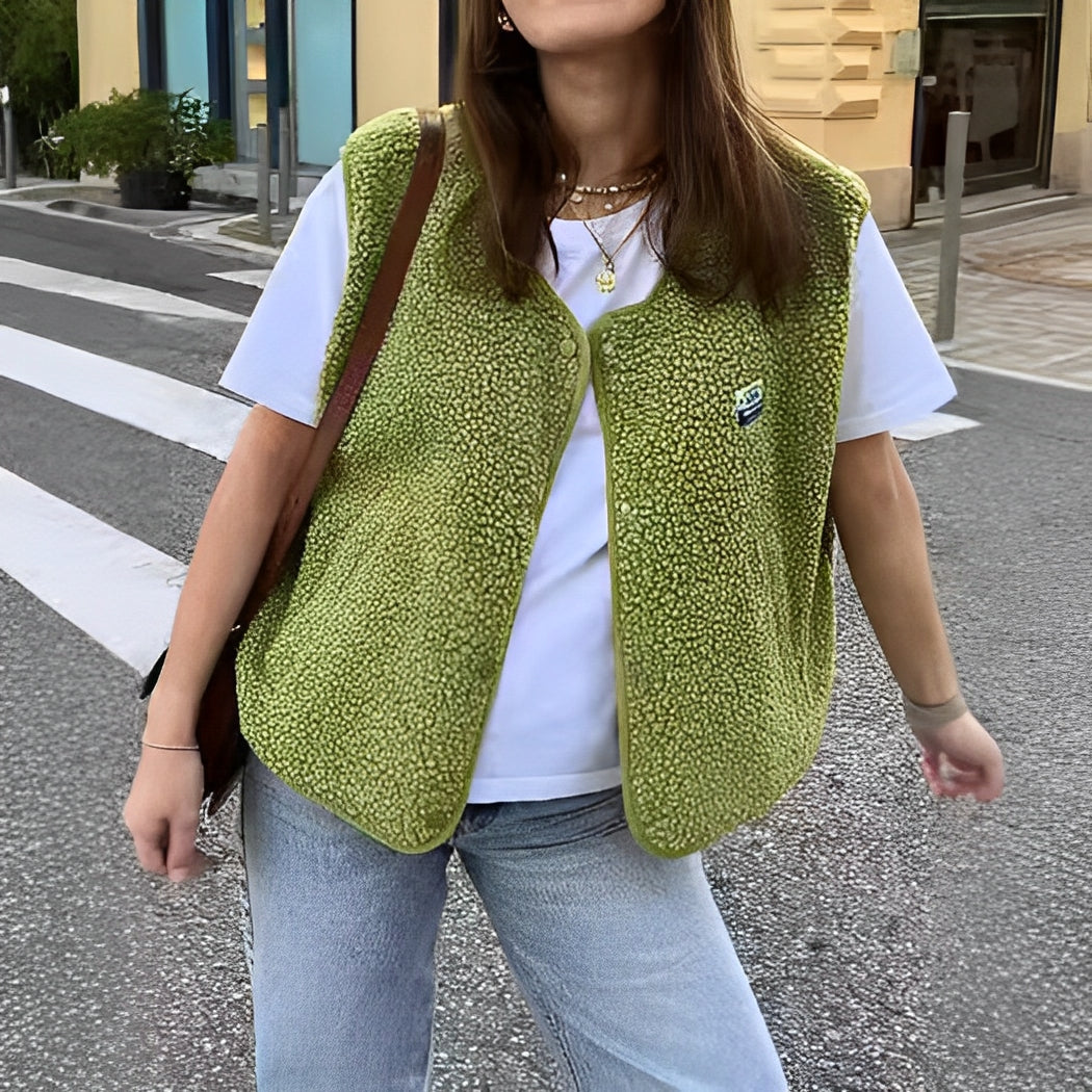 Amila - Geweven Gilet Vest voor Dames