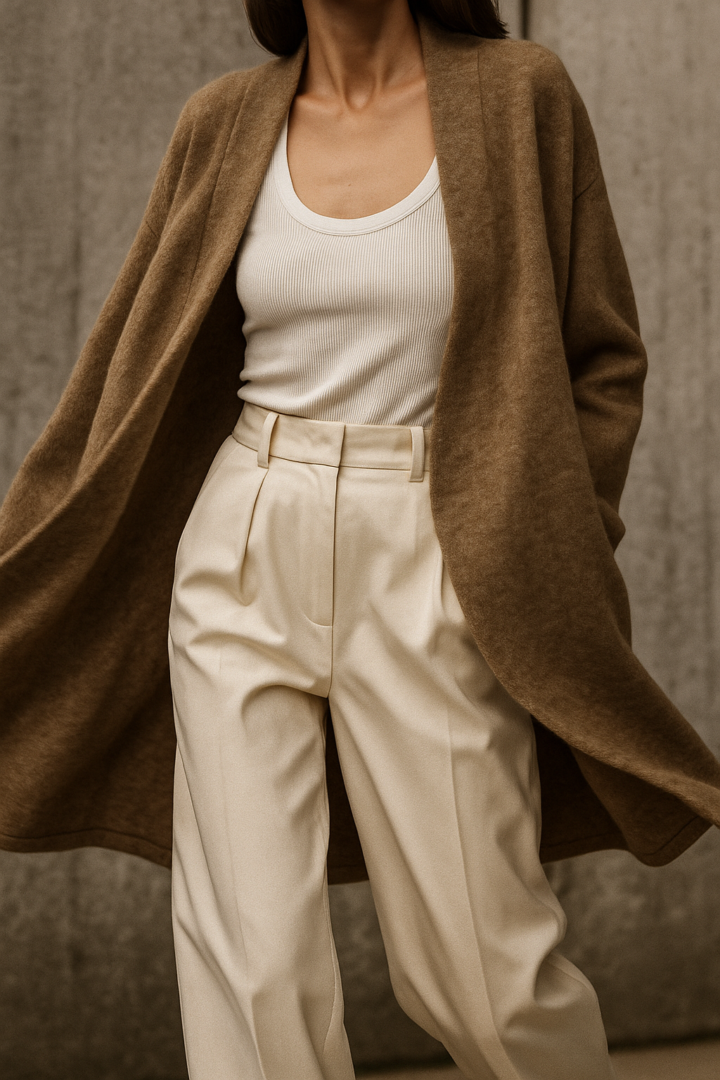 Dames Lang Gebreid Vest met Zakken – Cardigan, Casual voor Herfst/Winter, Dagelijks gebruik