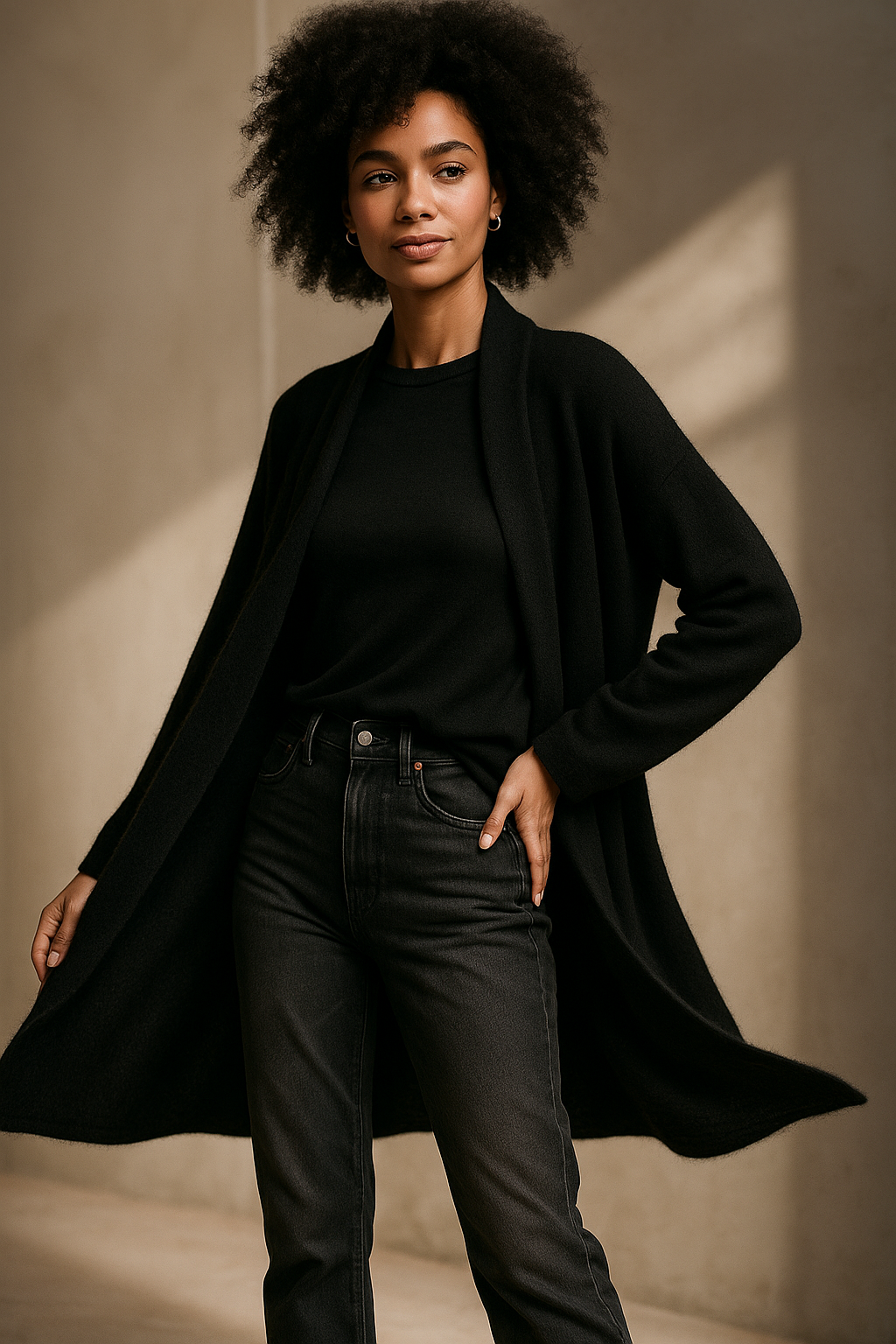 Dames Lang Gebreid Vest met Zakken – Cardigan, Casual voor Herfst/Winter, Dagelijks gebruik