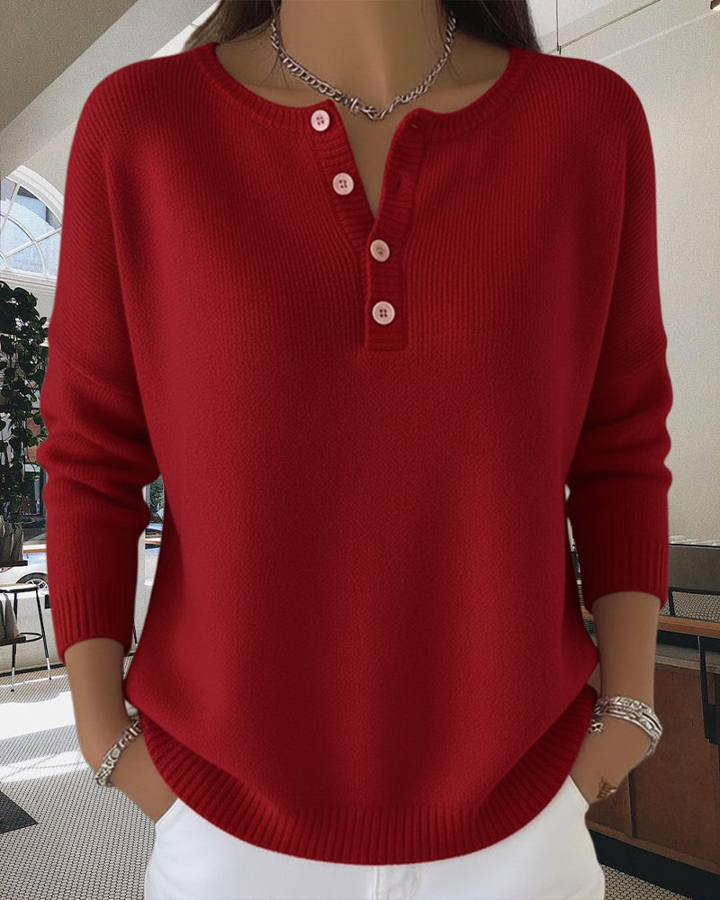 Dames Effen Gebreid Vest met Lange Mouwen – Zwart, Casual Cardigan voor Herfst en Winter