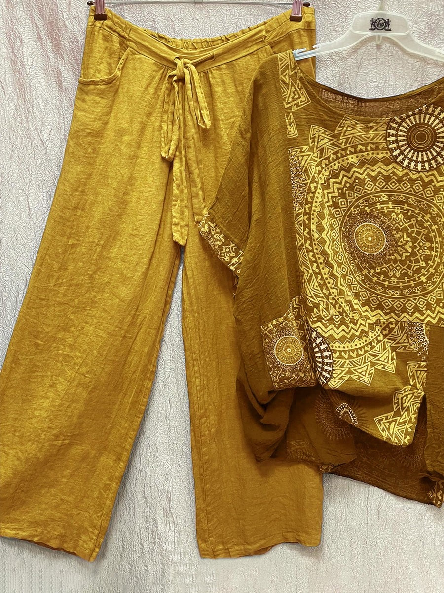 Zomerset Lina | Tweedelige dames set met elegante top en comfortabele broek in ademende stof