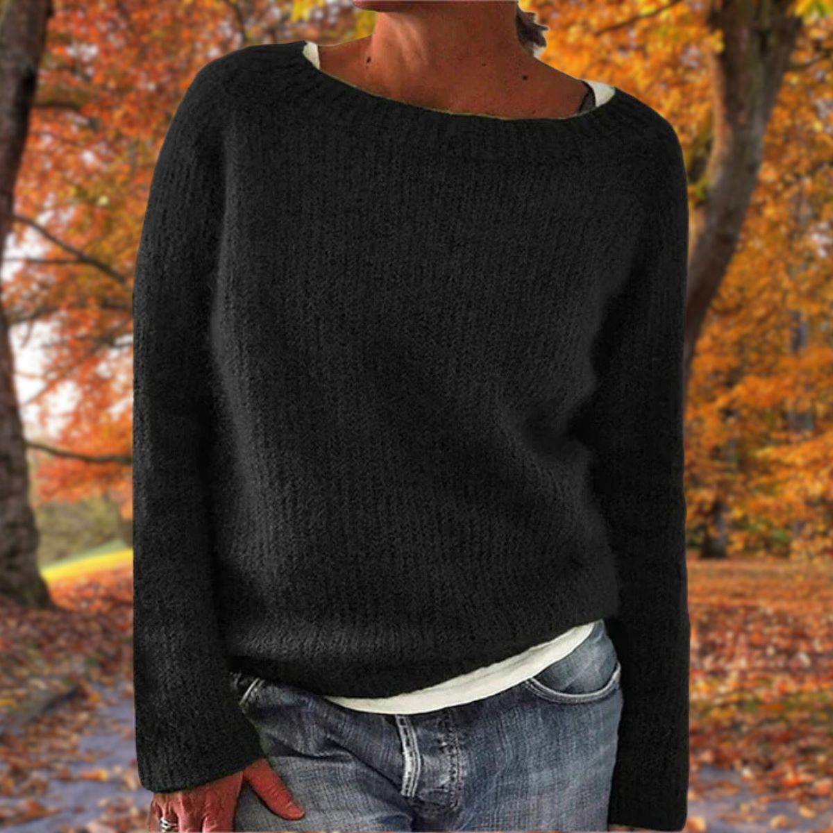 Dames Boothals Gebreide Trui – Lange mouwen, casual pullover voor herfst en winter