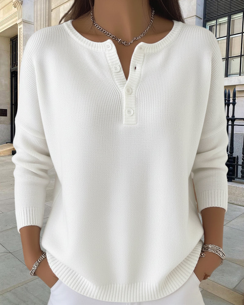 Dames Effen Gebreid Vest met Lange Mouwen – Zwart, Casual Cardigan voor Herfst en Winter