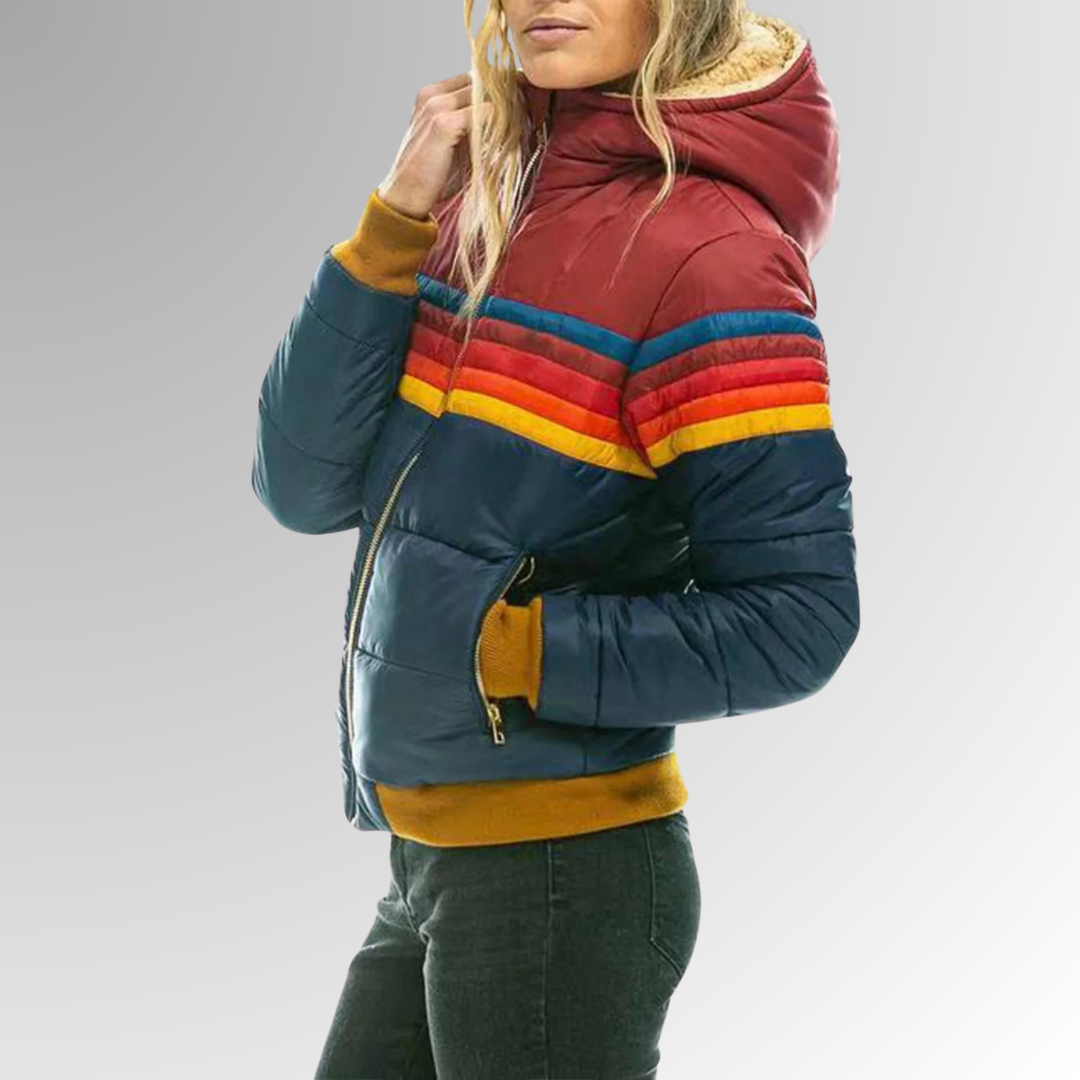 Marietta Jas | Dames jas met waterdichte stof, capuchon en elegante pasvorm