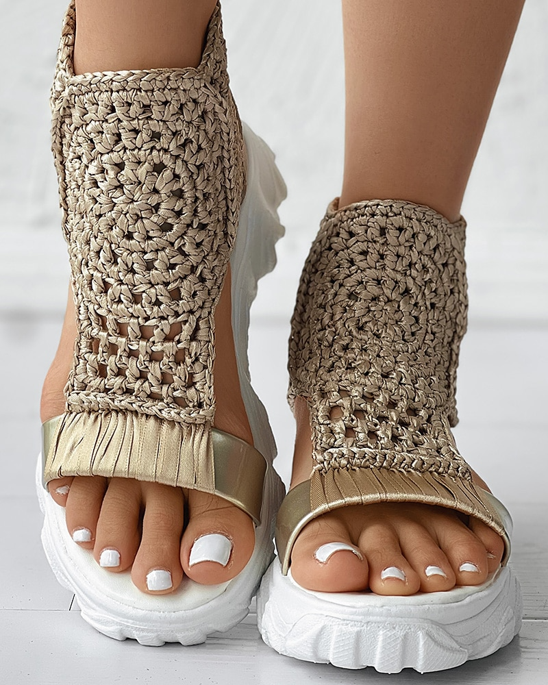 Gebreide Zomer-Slippers | Dames Slippers met Flexibele Pasvorm en Dempende Zool