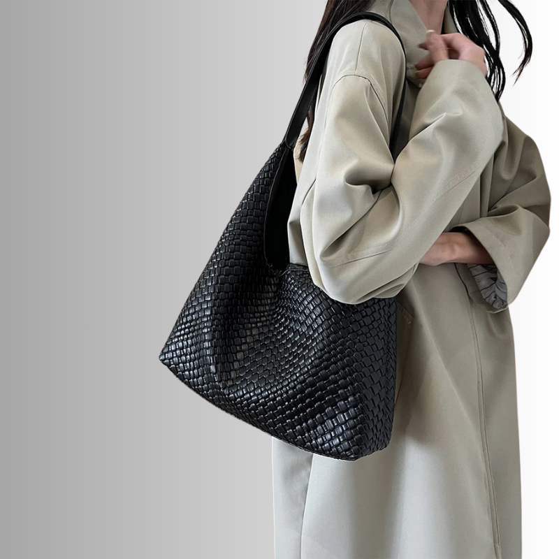 Benita Geweven Tas | Vegan Schoudertas met Pouch