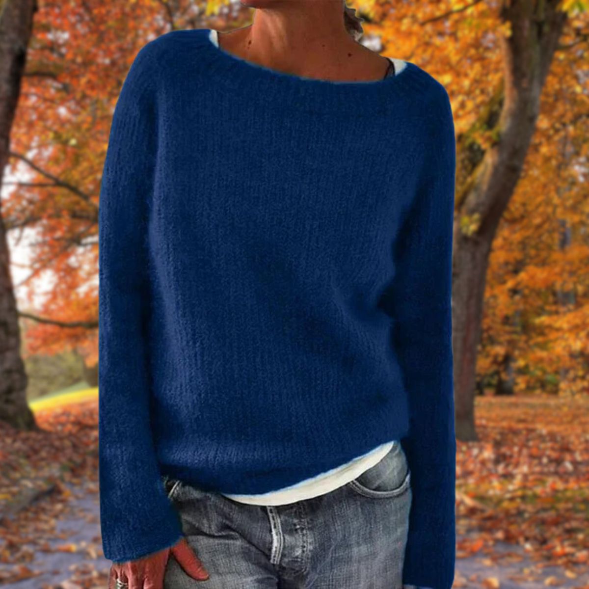 Dames Boothals Gebreide Trui – Lange mouwen, casual pullover voor herfst en winter