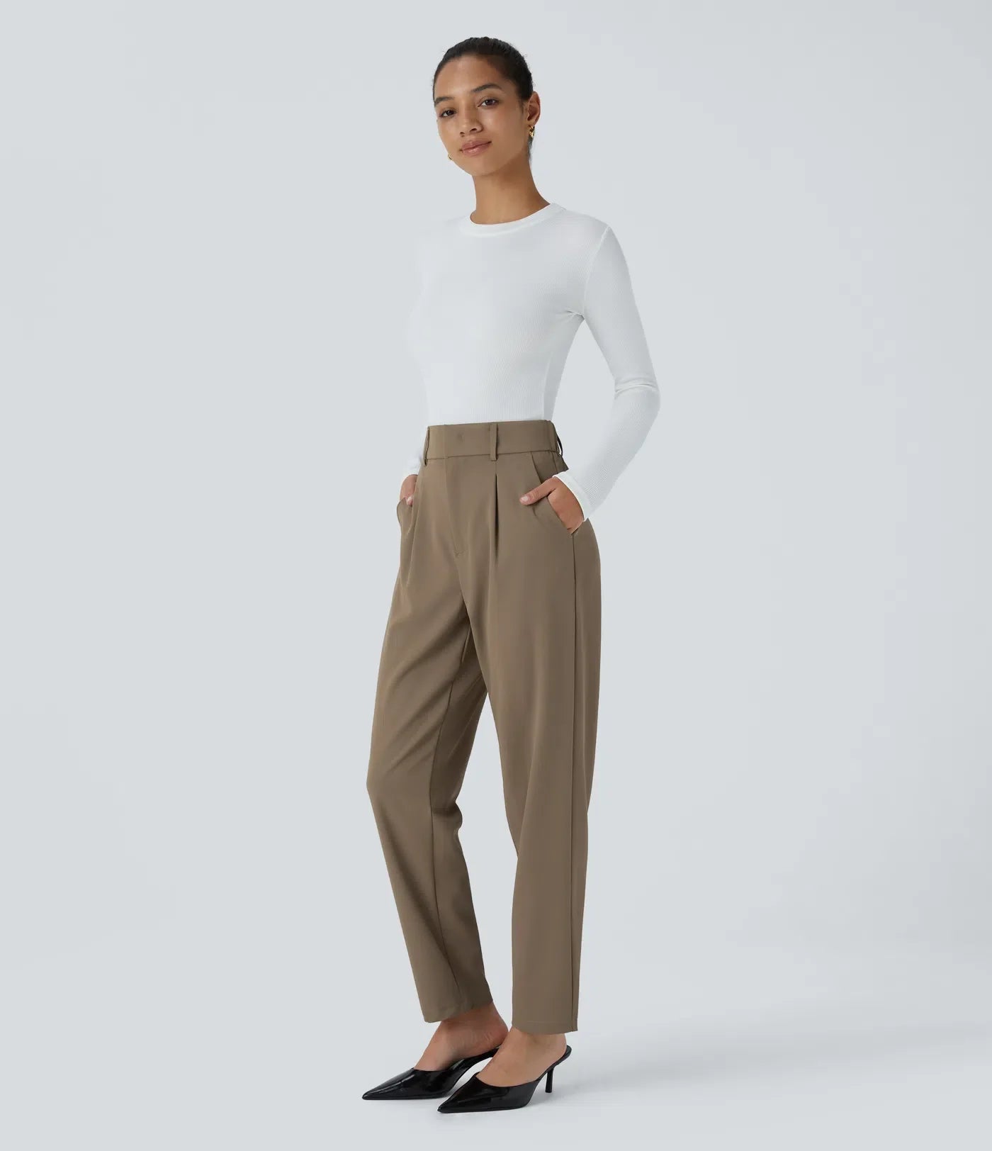 Hella Broek | Dames broek met hoge taille van zachte en elastische stof