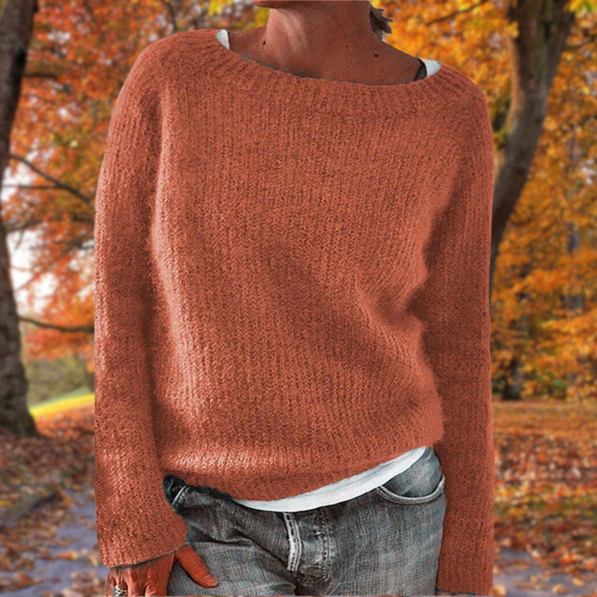 Dames Boothals Gebreide Trui – Lange mouwen, casual pullover voor herfst en winter