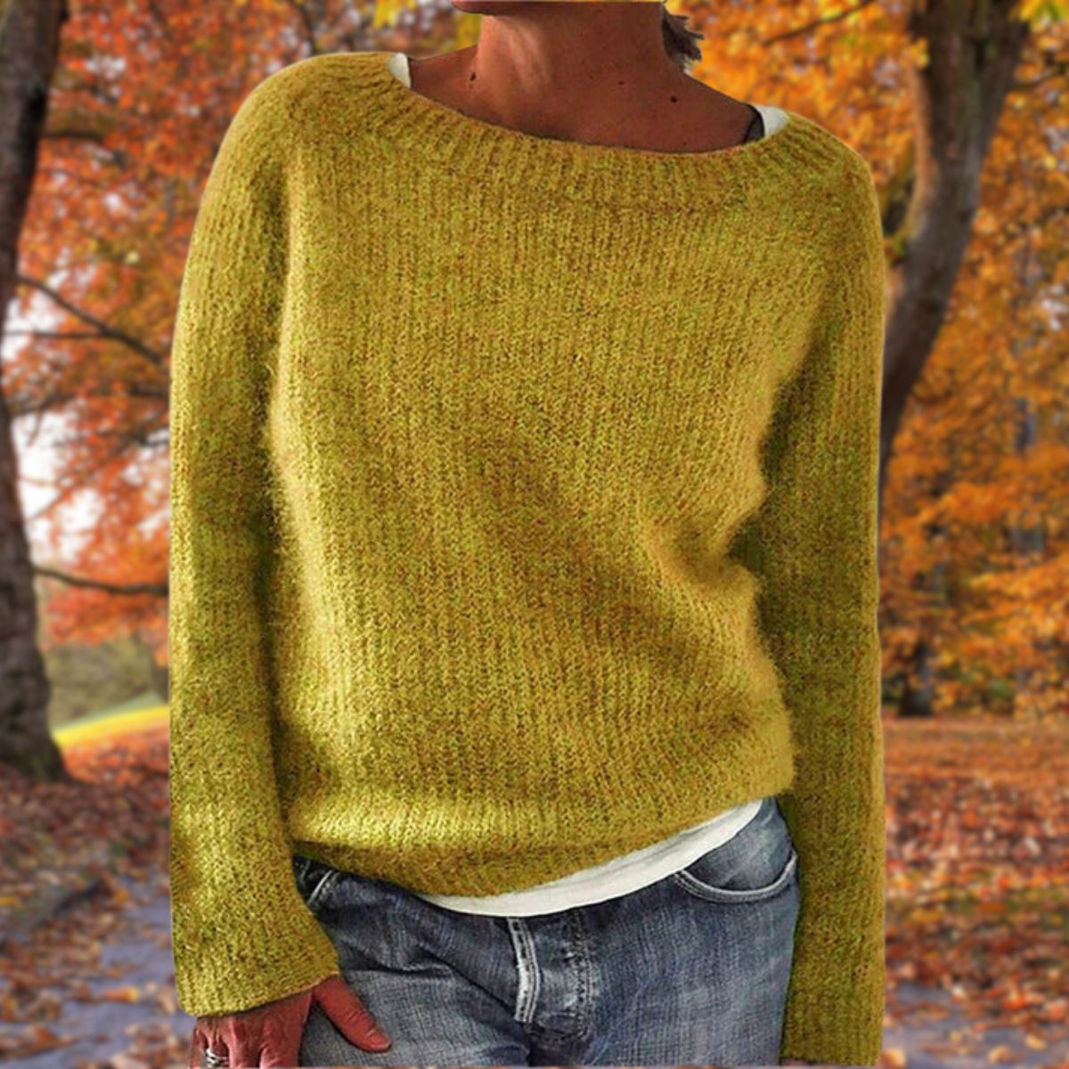 Dames Boothals Gebreide Trui – Lange mouwen, casual pullover voor herfst en winter