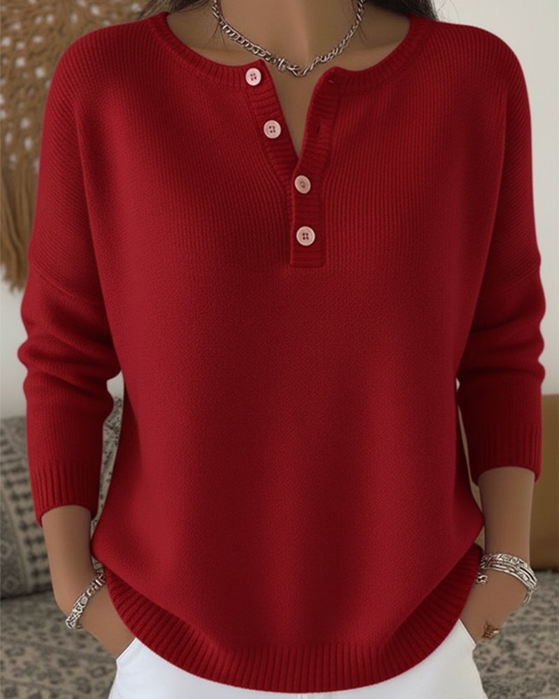 Dames Effen Gebreid Vest met Lange Mouwen – Zwart, Casual Cardigan voor Herfst en Winter