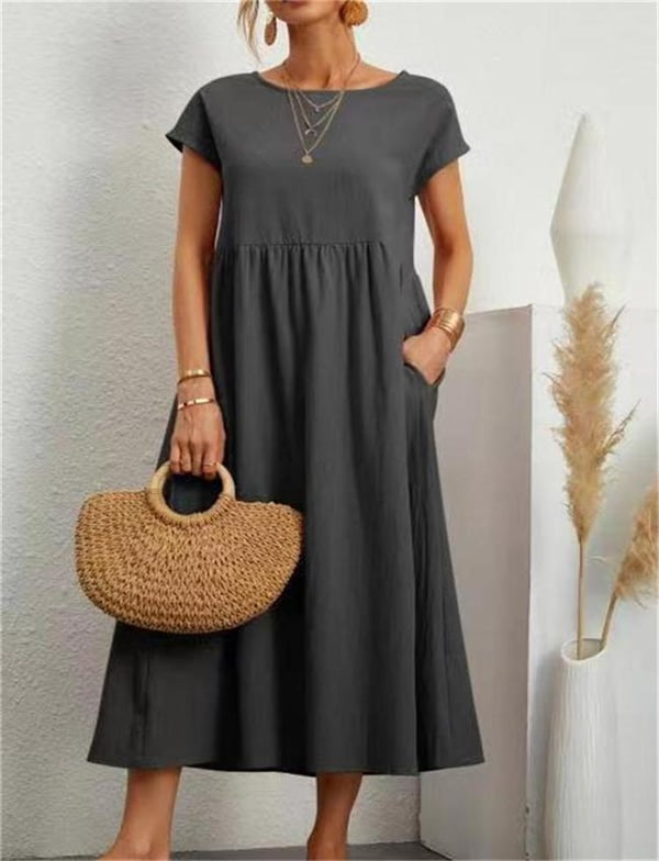 Jildou | Dames linnen jurk – luchtige relaxed fit