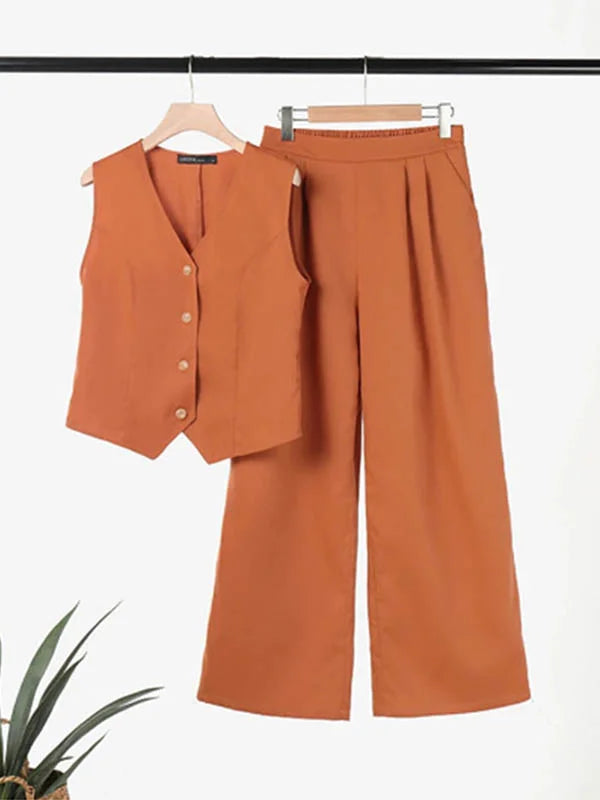 Marie Set | Tweedelige damesoutfit met elegante top en broek in casual chique stijl