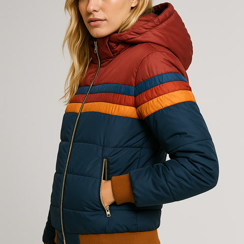 Marietta Jas | Dames jas met waterdichte stof, capuchon en elegante pasvorm