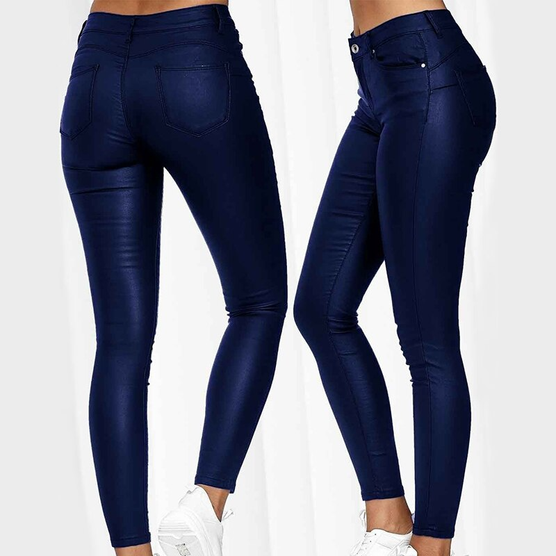 Jeltje | Dames Lederbroek – High-Waist Stretch met figuurvormende pasvorm
