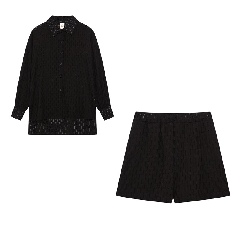 Amila - Dames set met losvallende blouse en luchtige short