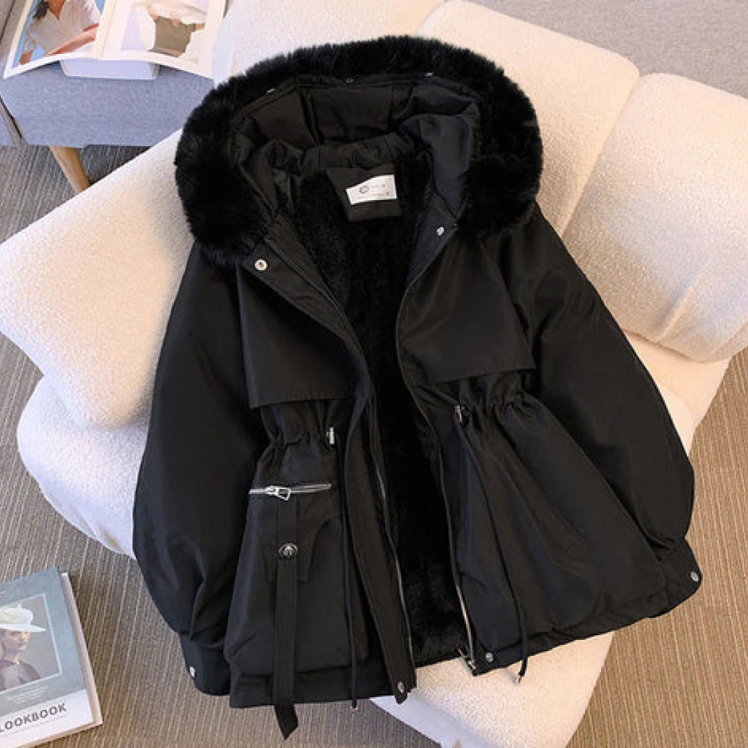 Dames Winterjas met Bontkraag – Warme Casual Outdoor Jas voor Koude Dagen