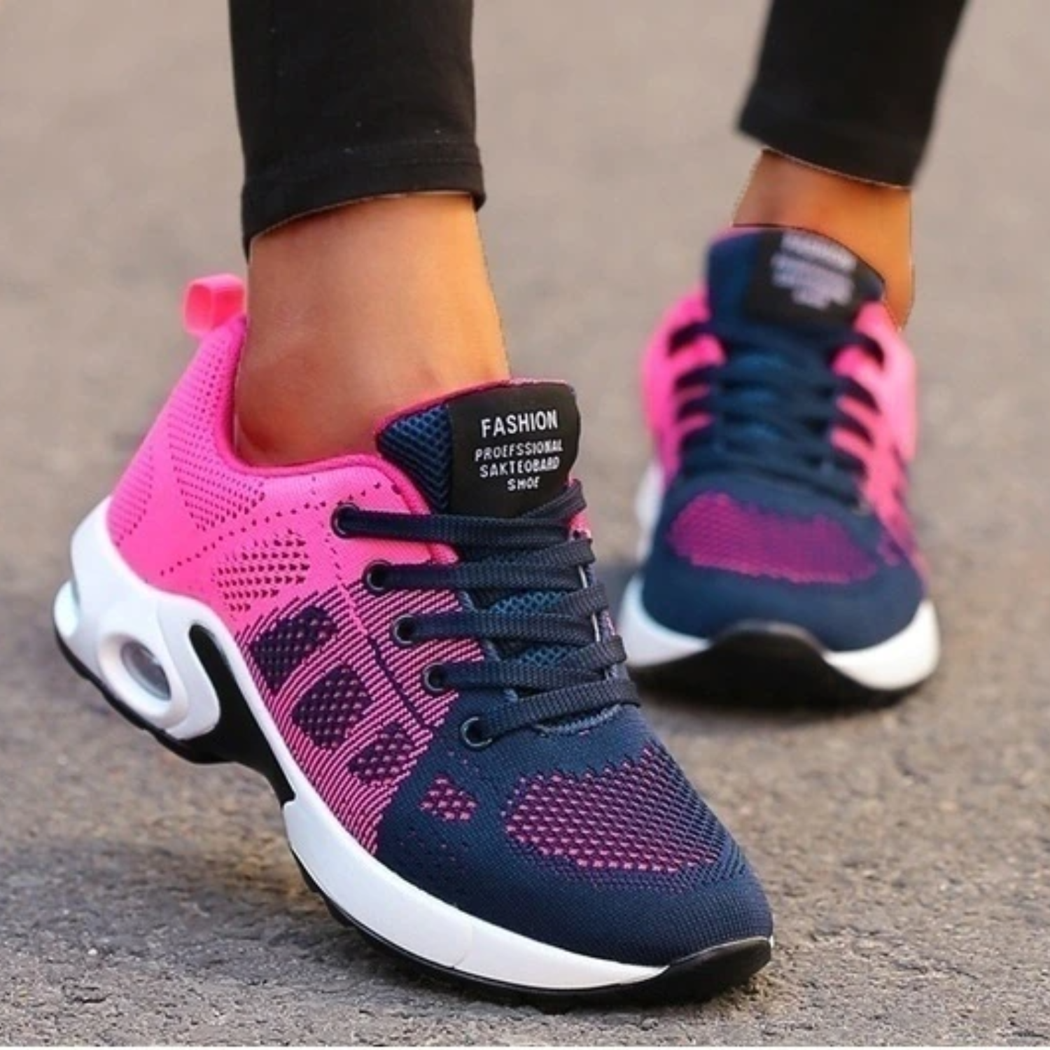 Dames Wandel- en Werkschoenen – Lichtgewicht Sneakers met Orthopedische Zool & Air Cushion