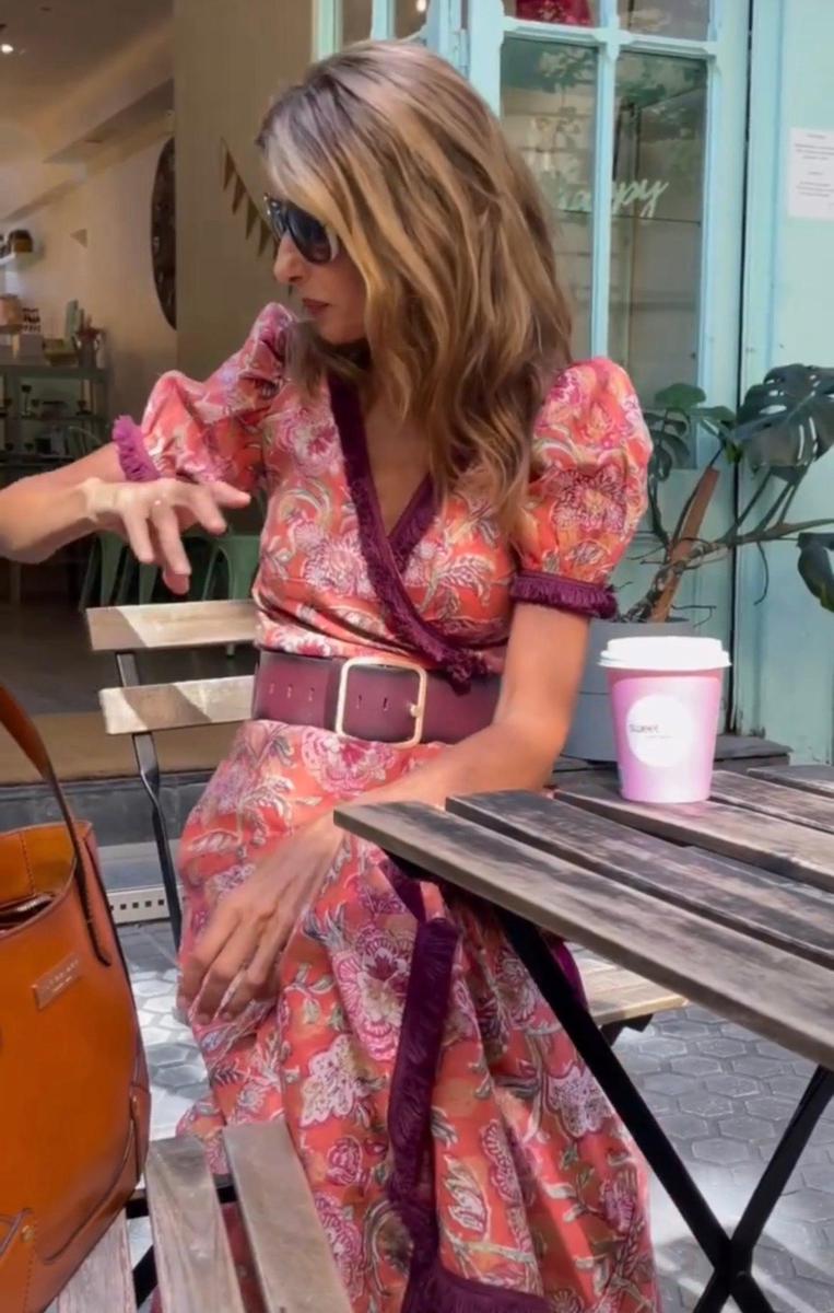 Dames Maxi Jurk met Bloemenprint en Strikceintuur bij Taille
