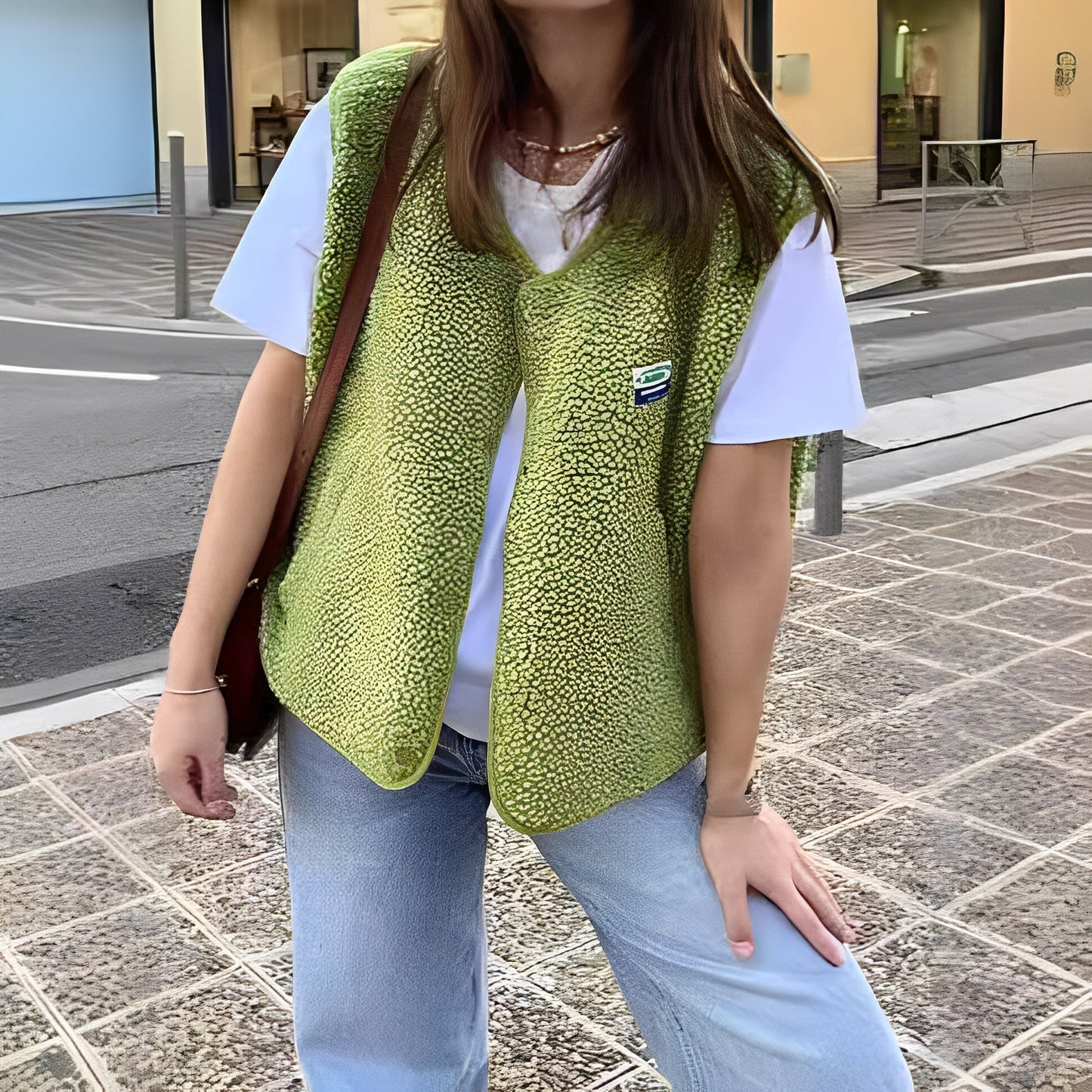 Amila - Geweven Gilet Vest voor Dames