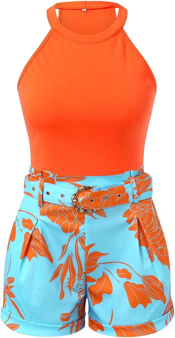 Daniëlle | Stijlvolle High-Waist Shorts – Bloemenprint, Zomerse Elegantie
