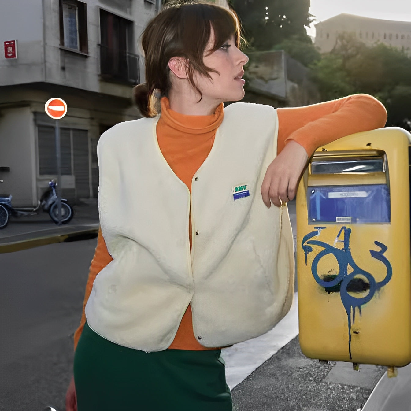 Amila - Geweven Gilet Vest voor Dames