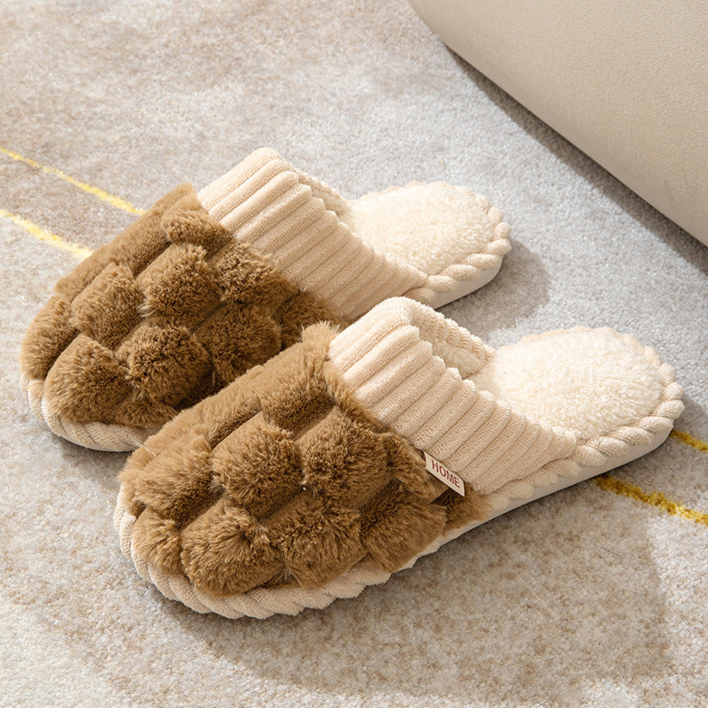 Nova Cozy Slippers | Dames pluche pantoffels met antislip zool en verdikte isolatie
