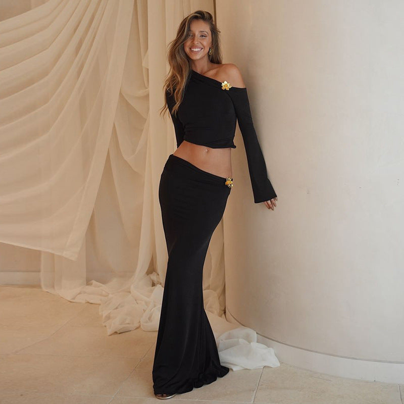 Karina | Elegante Set met Top en Maxi Rok