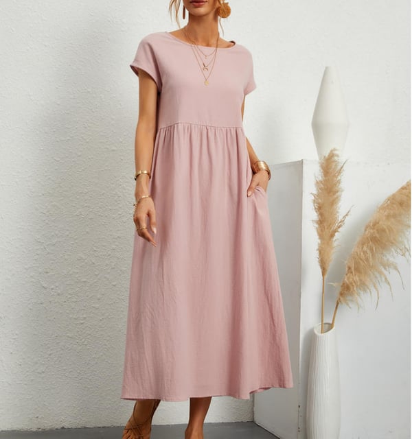 Jildou | Dames linnen jurk – luchtige relaxed fit