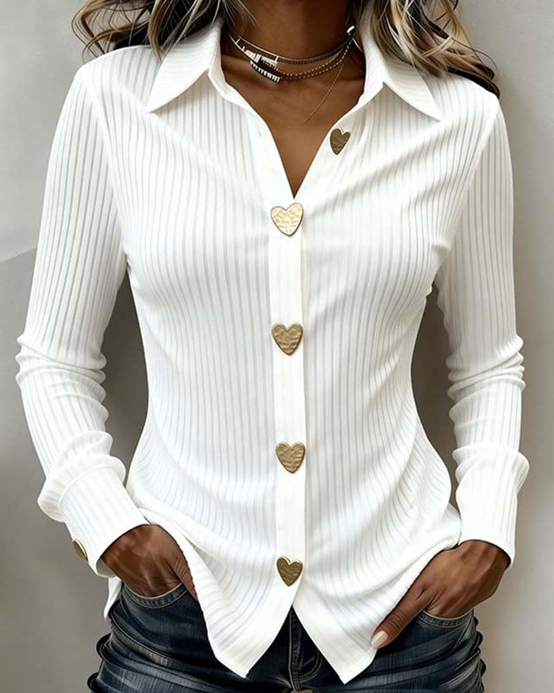 Dames Getailleerd Blouse – Met Knopen, Geschikt voor Casual en Werk