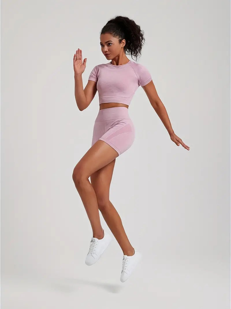 Famke | Gym Set – Dames 2-delige Set met High-Waist Legging en Borstondersteuning