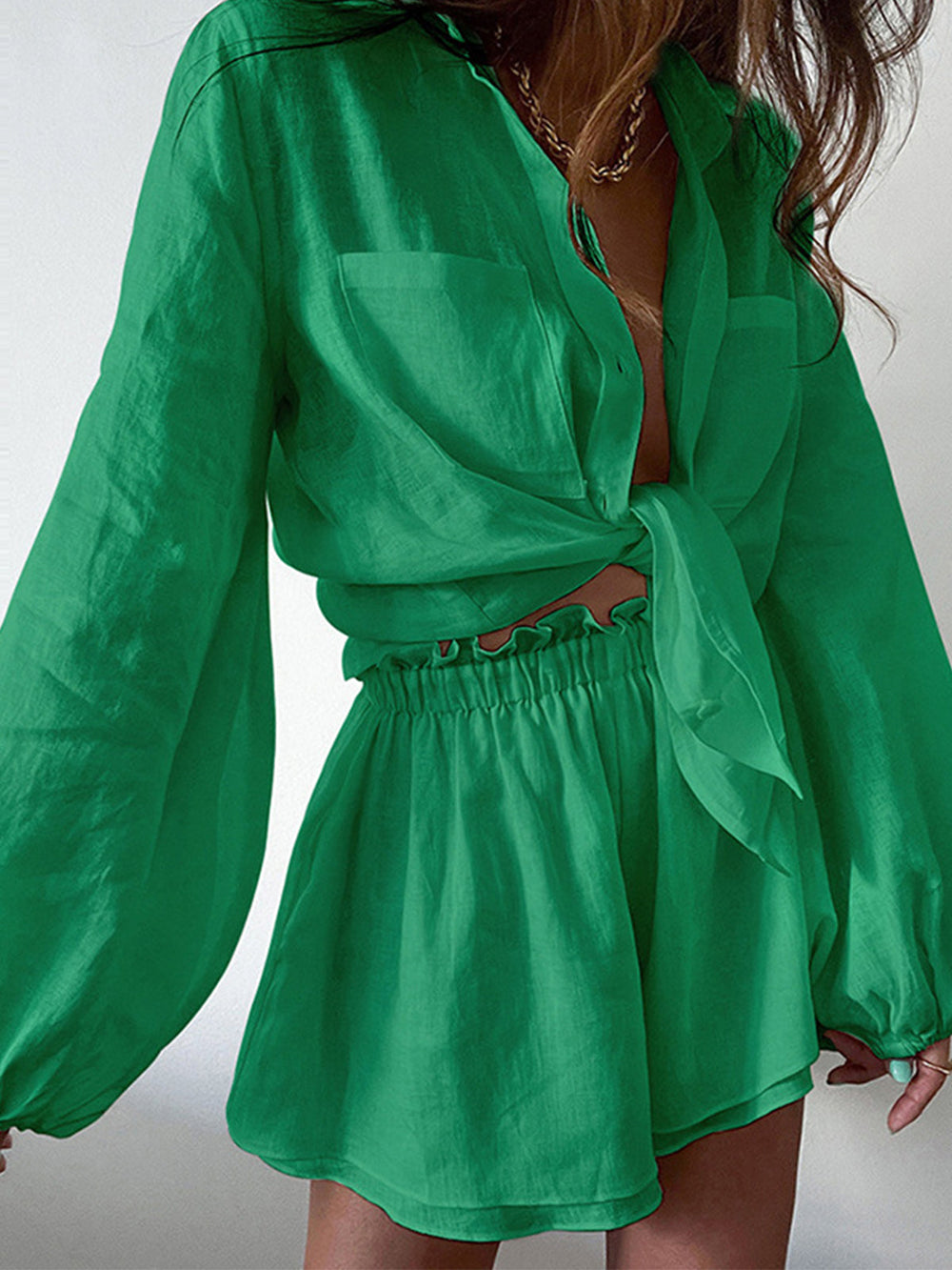 Platina | Tweedelige dames set met minimalistische stijl en ademende katoen-linnen mix