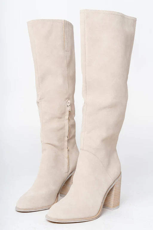Beige hoge laarsjes