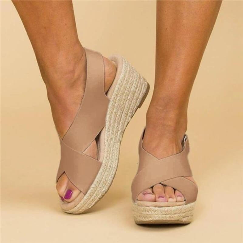 Risha - Chique Sleehak Sandalen met Kruisbanden