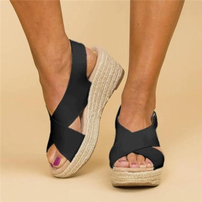Risha - Chique Sleehak Sandalen met Kruisbanden