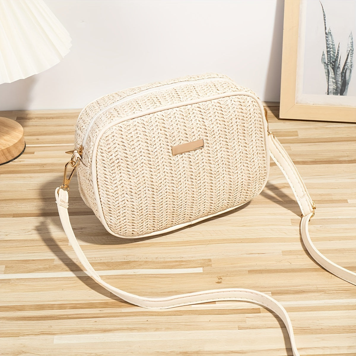 Rieten Crossbody Schoudertas – Ideaal voor Zomer en Vakantie