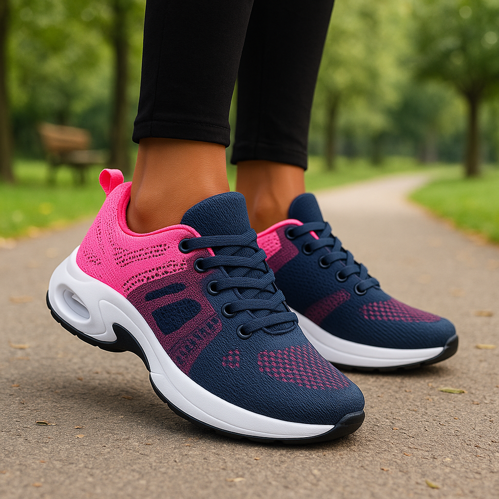 Dames Orthopedische Wandelschoenen – Lichtgewicht Slip-On Sneakers met Ademend Mesh & Anti-Slip Zool