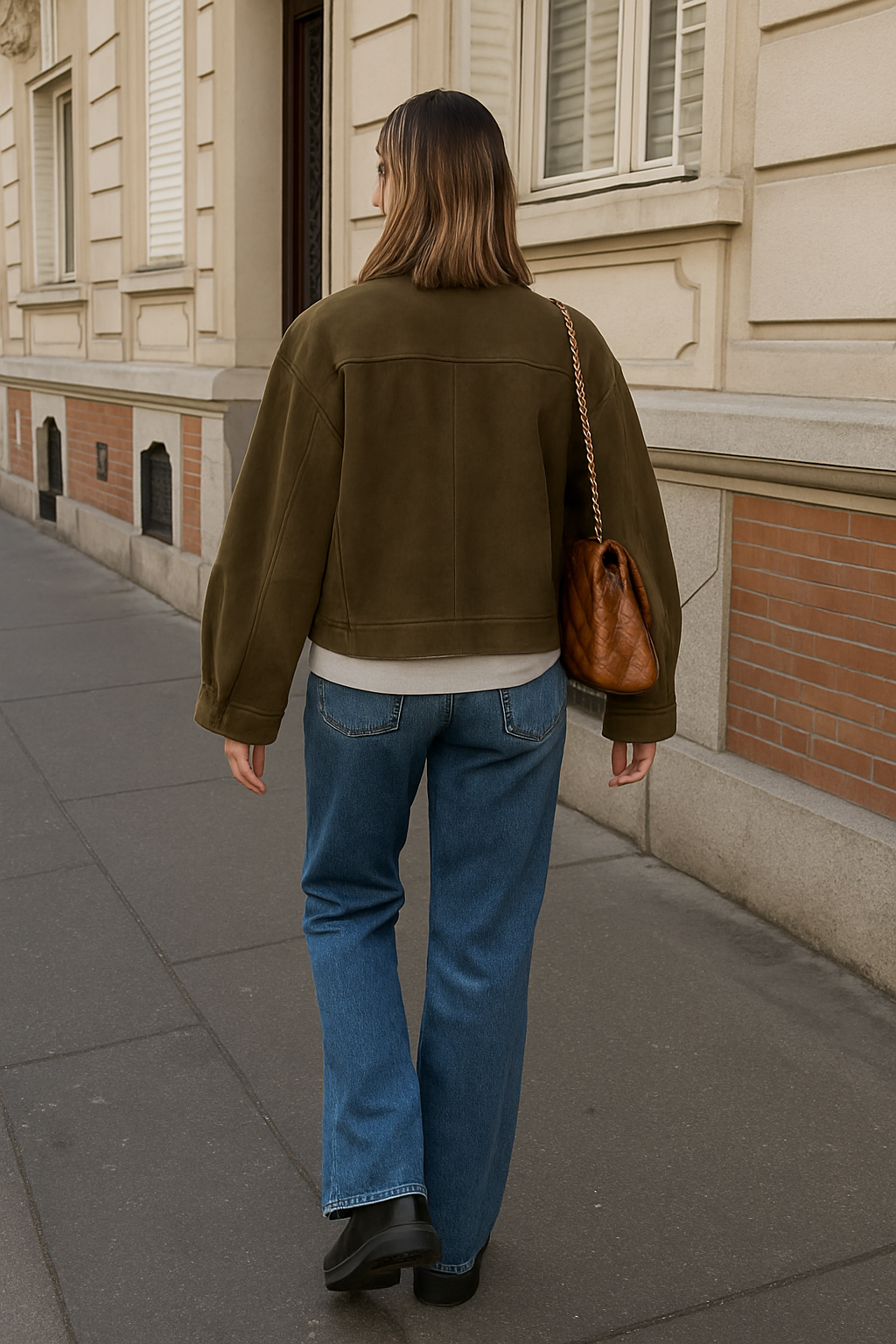 Aïsha oversized suede jacket | Dames jas van luxe suède met vintage flair
