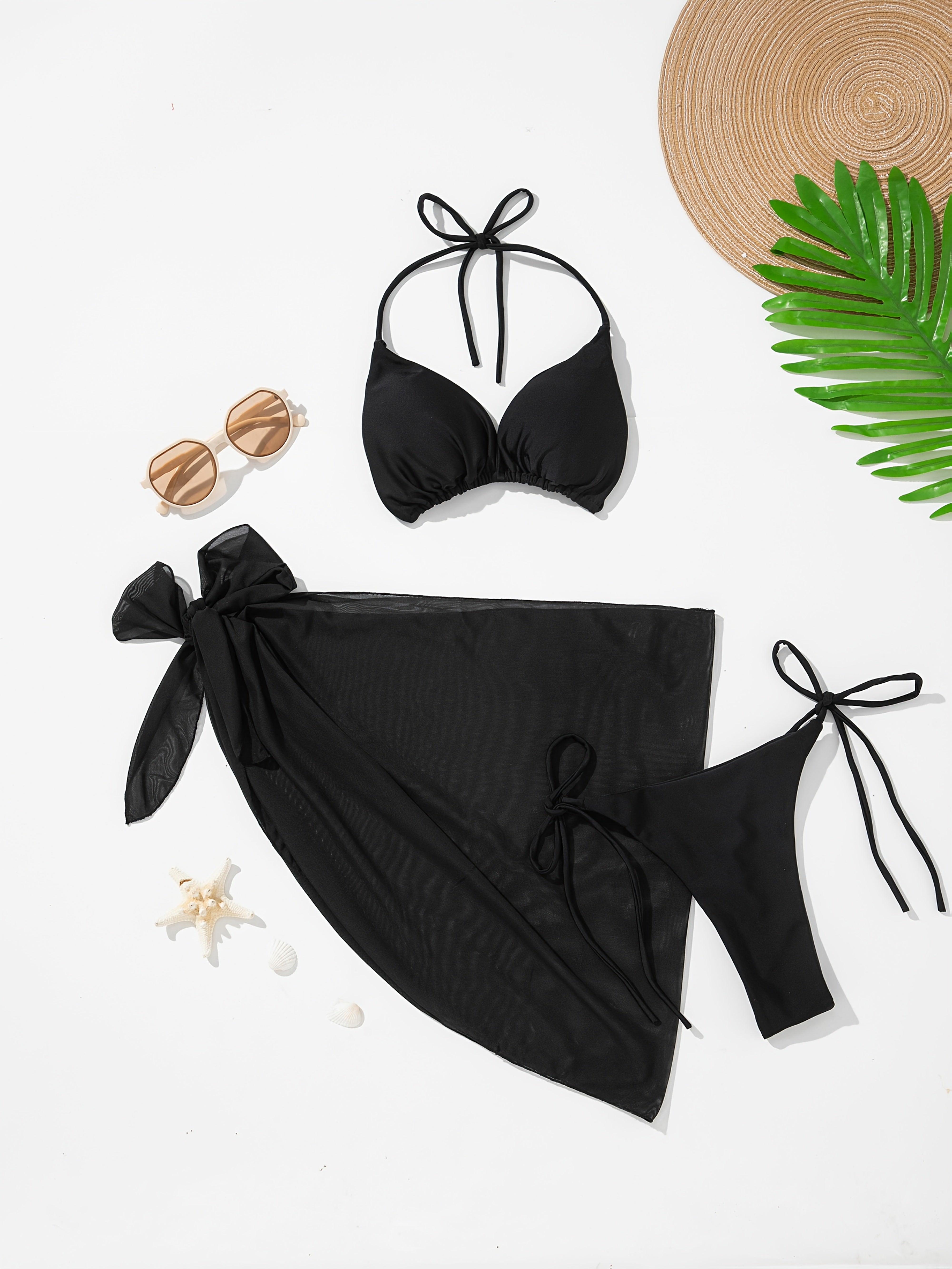 Sexy Driedelige Schort en Bikini Set voor Dames