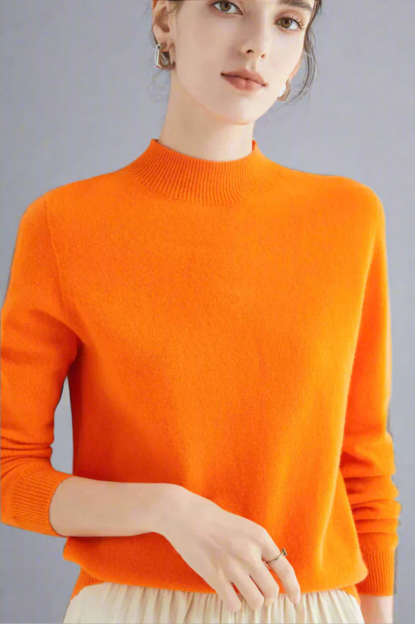 Dames Ultra-Zachte Trui – Effen, Tijdloze Casual Trui voor Herfst en Winter