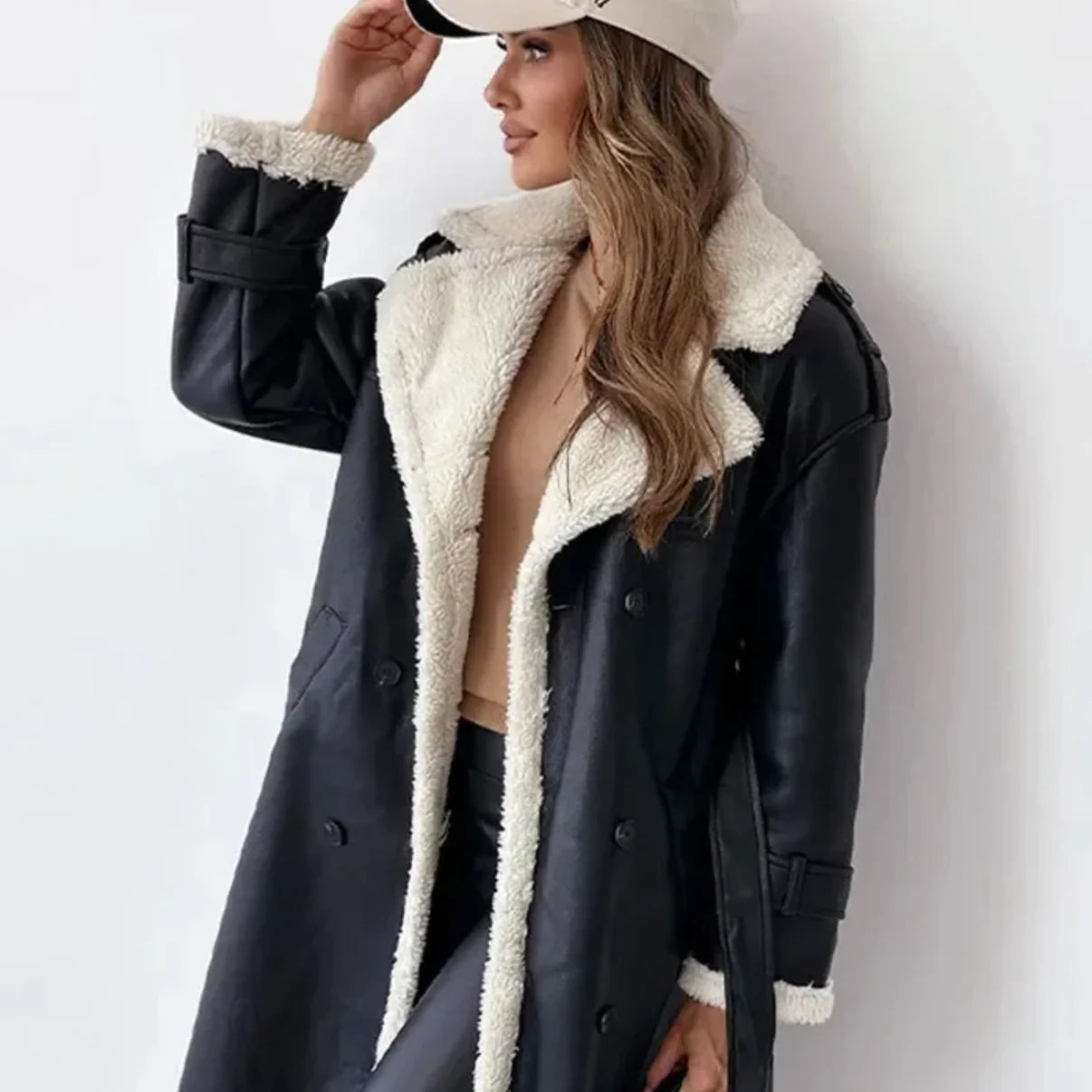 Elegante Winterjas | Dames jas van kasjmiermix met reverskraag en warme voering