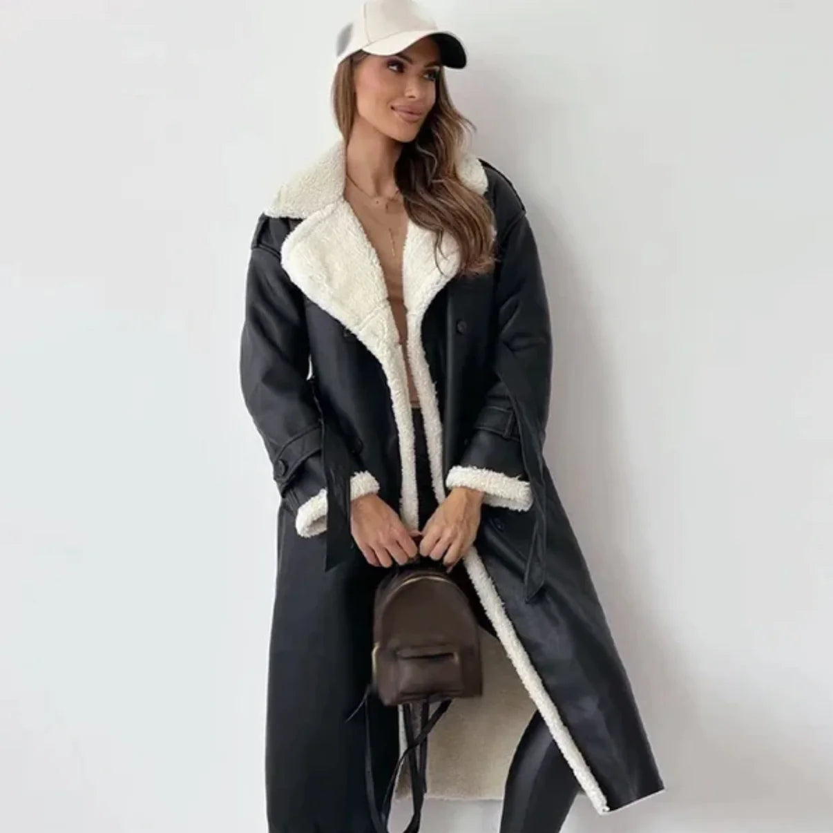 Elegante Winterjas | Dames jas van kasjmiermix met reverskraag en warme voering